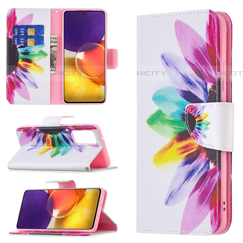 Custodia Portafoglio In Pelle Fantasia Modello Cover con Supporto B01F per Samsung Galaxy Quantum4 5G