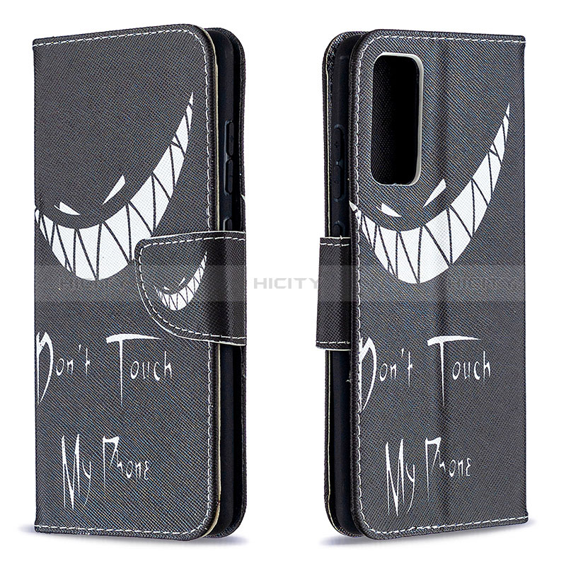 Custodia Portafoglio In Pelle Fantasia Modello Cover con Supporto B01F per Samsung Galaxy S20 FE 5G Nero