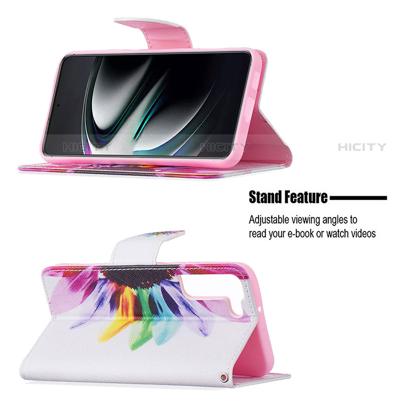 Custodia Portafoglio In Pelle Fantasia Modello Cover con Supporto B01F per Samsung Galaxy S21 Plus 5G