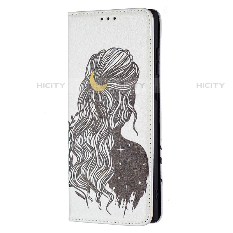 Custodia Portafoglio In Pelle Fantasia Modello Cover con Supporto B01F per Samsung Galaxy S22 Ultra 5G Grigio