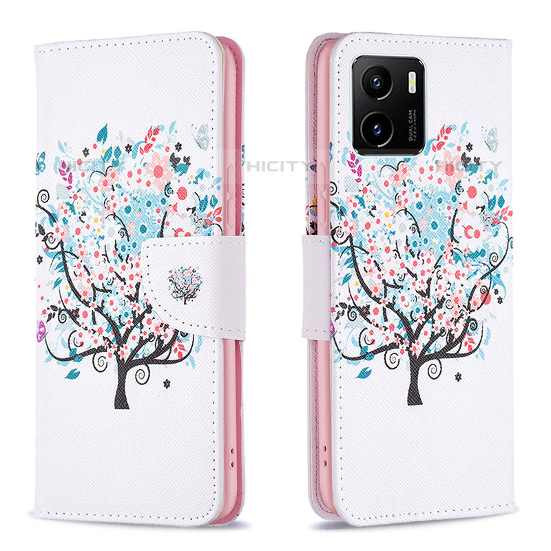 Custodia Portafoglio In Pelle Fantasia Modello Cover con Supporto B01F per Vivo iQOO U5x