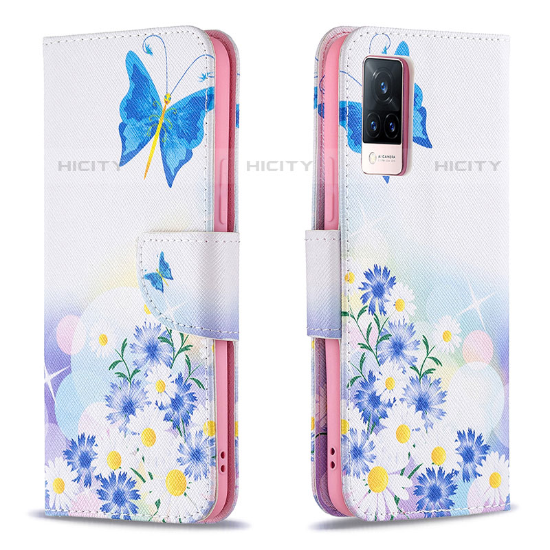 Custodia Portafoglio In Pelle Fantasia Modello Cover con Supporto B01F per Vivo V21s 5G