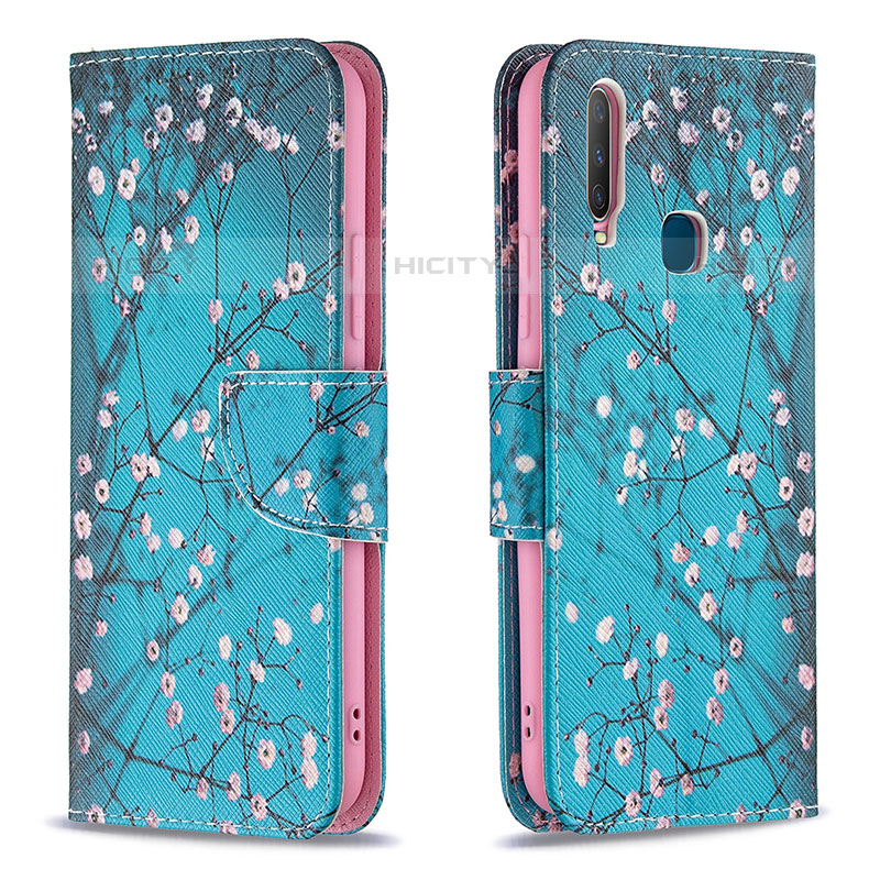 Custodia Portafoglio In Pelle Fantasia Modello Cover con Supporto B01F per Vivo Y11