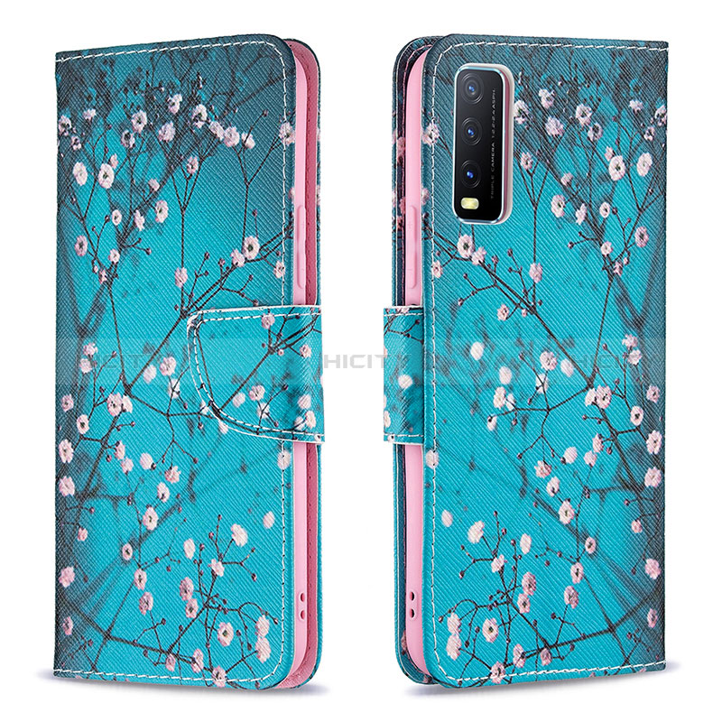 Custodia Portafoglio In Pelle Fantasia Modello Cover con Supporto B01F per Vivo Y12s (2021)