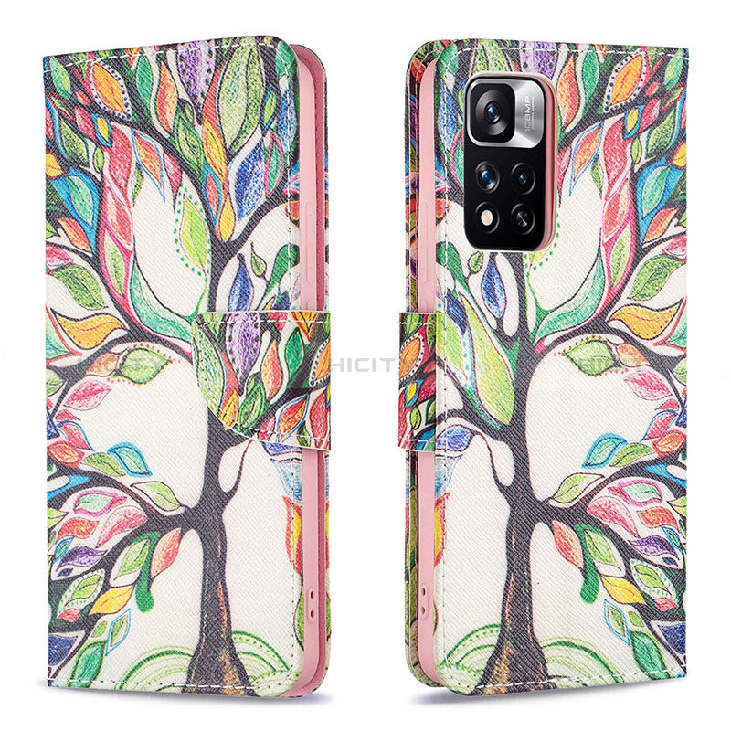 Custodia Portafoglio In Pelle Fantasia Modello Cover con Supporto B01F per Xiaomi Mi 11i 5G (2022)