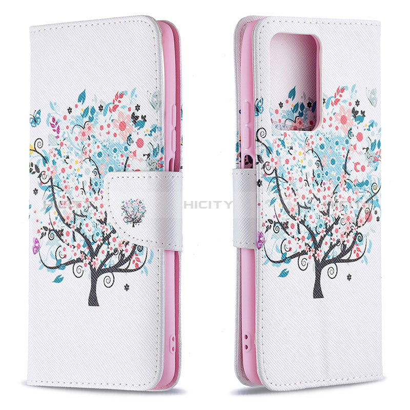 Custodia Portafoglio In Pelle Fantasia Modello Cover con Supporto B01F per Xiaomi Mi 11T Pro 5G Bianco