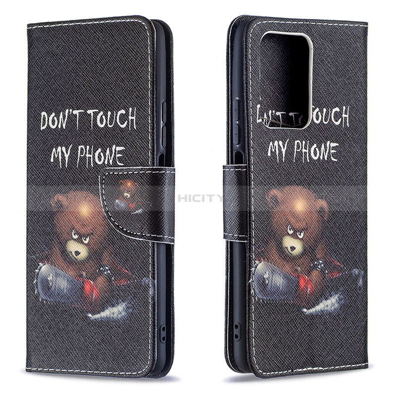 Custodia Portafoglio In Pelle Fantasia Modello Cover con Supporto B01F per Xiaomi Mi 11T Pro 5G Grigio Scuro