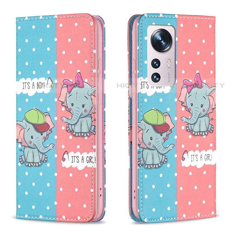 Custodia Portafoglio In Pelle Fantasia Modello Cover con Supporto B01F per Xiaomi Mi 12 Pro 5G