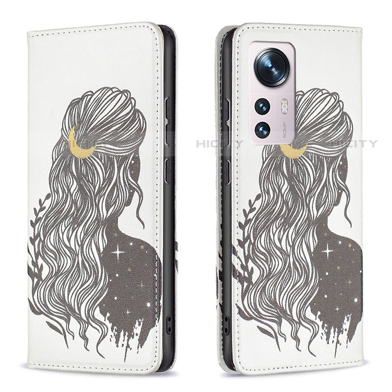 Custodia Portafoglio In Pelle Fantasia Modello Cover con Supporto B01F per Xiaomi Mi 12 Pro 5G