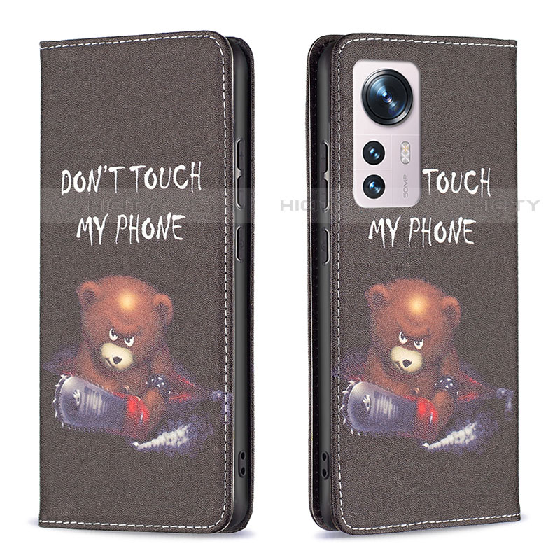 Custodia Portafoglio In Pelle Fantasia Modello Cover con Supporto B01F per Xiaomi Mi 12 Pro 5G