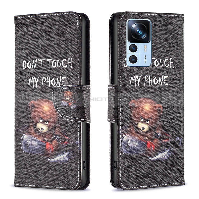 Custodia Portafoglio In Pelle Fantasia Modello Cover con Supporto B01F per Xiaomi Mi 12T Pro 5G