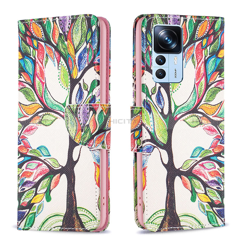 Custodia Portafoglio In Pelle Fantasia Modello Cover con Supporto B01F per Xiaomi Mi 12T Pro 5G