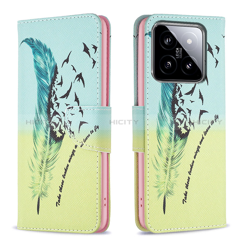 Custodia Portafoglio In Pelle Fantasia Modello Cover con Supporto B01F per Xiaomi Mi 14 5G