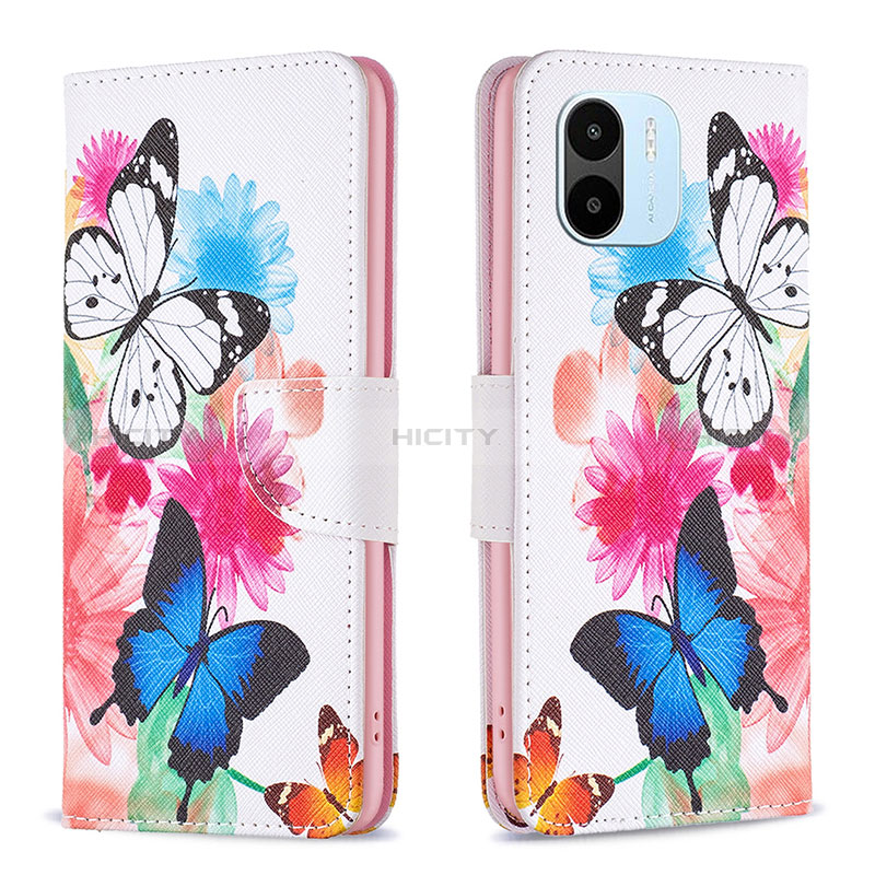 Custodia Portafoglio In Pelle Fantasia Modello Cover con Supporto B01F per Xiaomi Poco C51