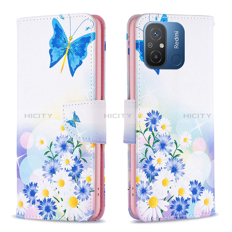 Custodia Portafoglio In Pelle Fantasia Modello Cover con Supporto B01F per Xiaomi Poco C55