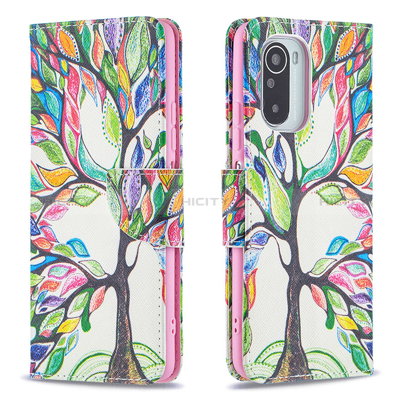 Custodia Portafoglio In Pelle Fantasia Modello Cover con Supporto B01F per Xiaomi Poco F3 5G