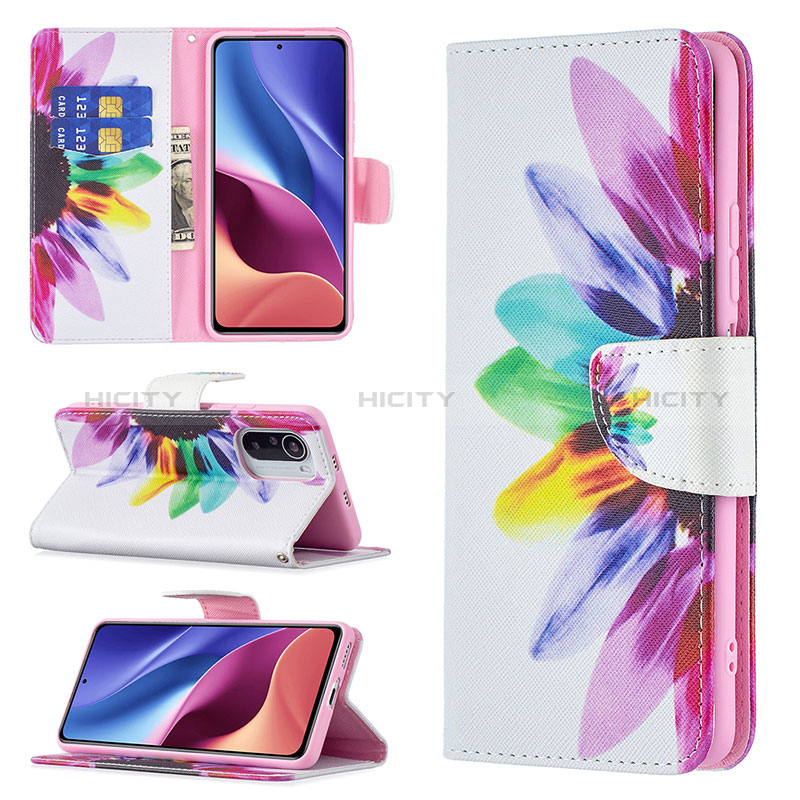 Custodia Portafoglio In Pelle Fantasia Modello Cover con Supporto B01F per Xiaomi Poco F3 5G