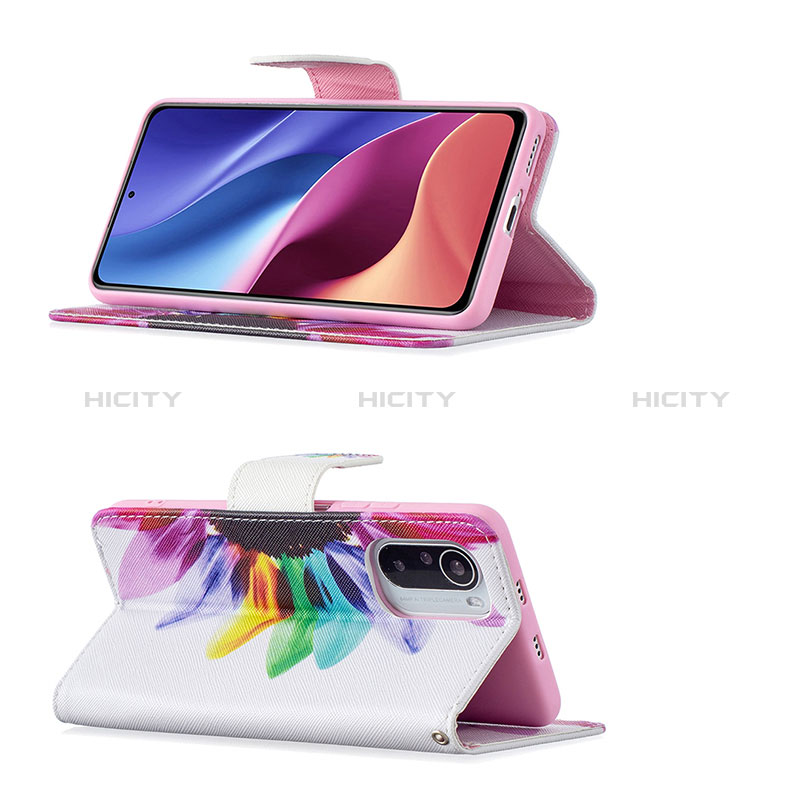 Custodia Portafoglio In Pelle Fantasia Modello Cover con Supporto B01F per Xiaomi Poco F3 5G