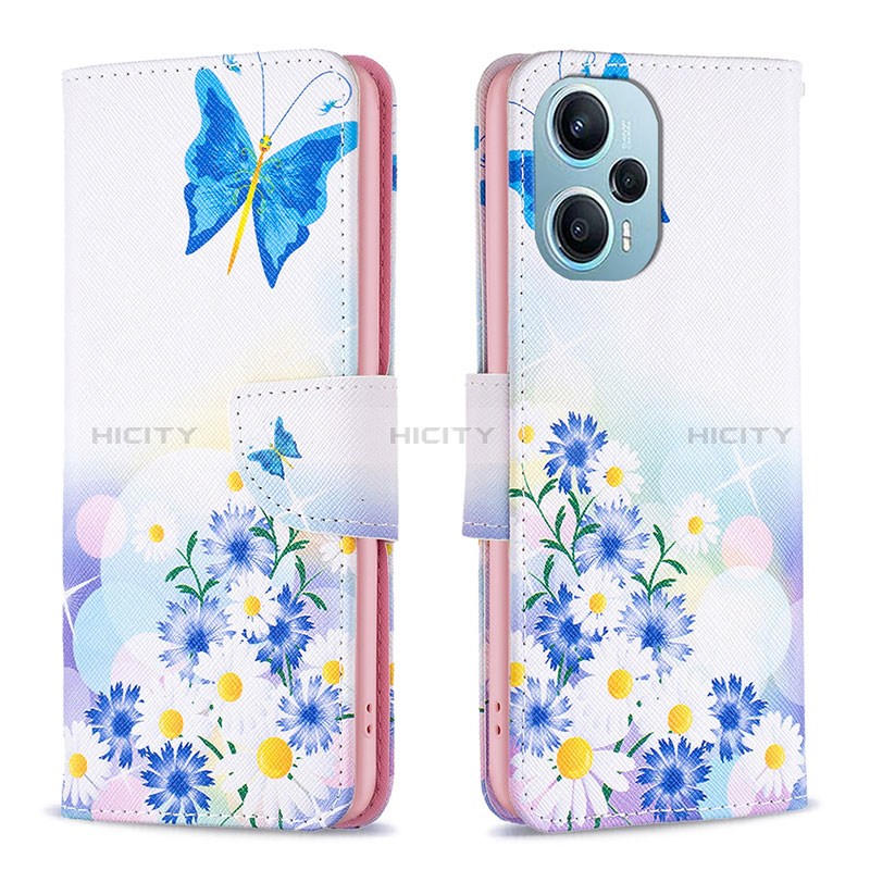 Custodia Portafoglio In Pelle Fantasia Modello Cover con Supporto B01F per Xiaomi Poco F5 5G