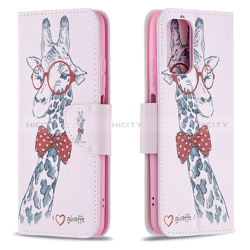 Custodia Portafoglio In Pelle Fantasia Modello Cover con Supporto B01F per Xiaomi Poco M5S