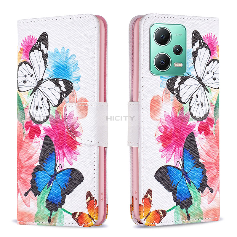 Custodia Portafoglio In Pelle Fantasia Modello Cover con Supporto B01F per Xiaomi Poco X5 5G Colorato