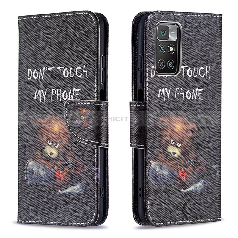 Custodia Portafoglio In Pelle Fantasia Modello Cover con Supporto B01F per Xiaomi Redmi 10 (2022)