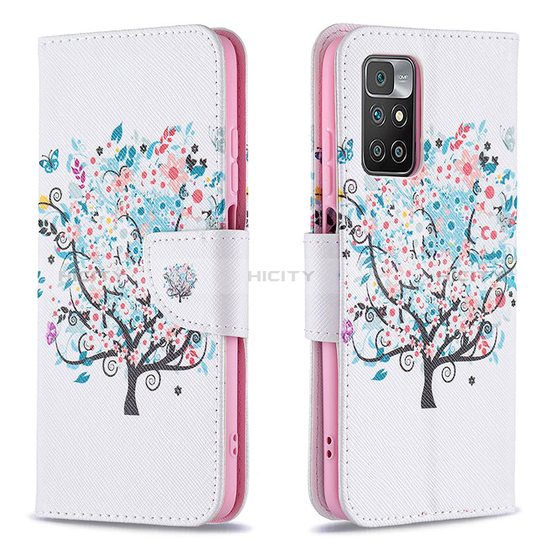 Custodia Portafoglio In Pelle Fantasia Modello Cover con Supporto B01F per Xiaomi Redmi 10 (2022)