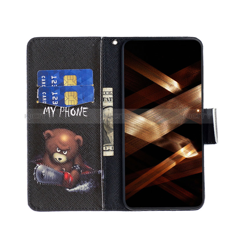 Custodia Portafoglio In Pelle Fantasia Modello Cover con Supporto B01F per Xiaomi Redmi 12 4G