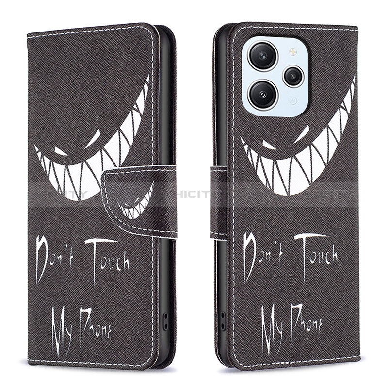 Custodia Portafoglio In Pelle Fantasia Modello Cover con Supporto B01F per Xiaomi Redmi 12 4G