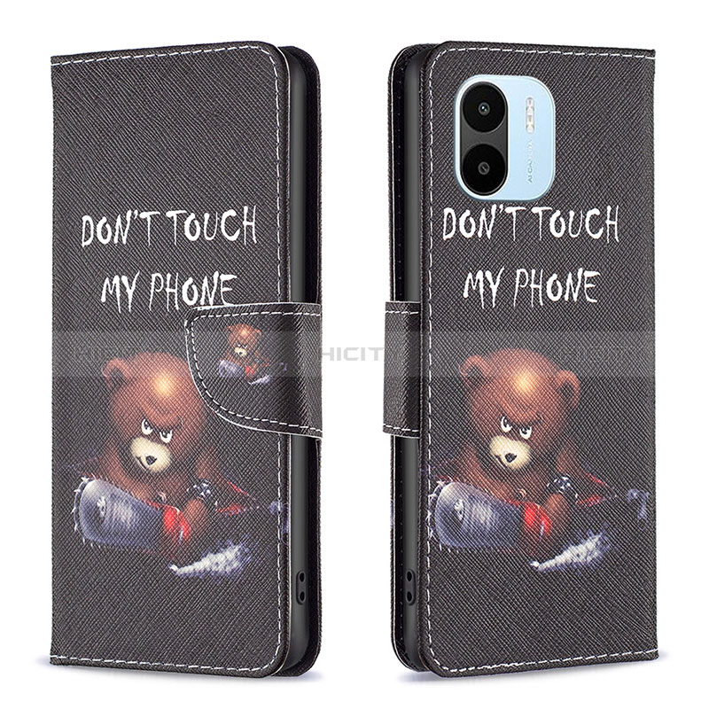 Custodia Portafoglio In Pelle Fantasia Modello Cover con Supporto B01F per Xiaomi Redmi A2