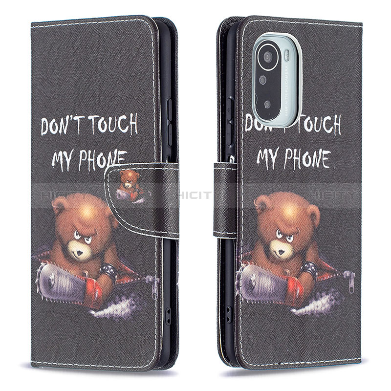 Custodia Portafoglio In Pelle Fantasia Modello Cover con Supporto B01F per Xiaomi Redmi K40 Pro 5G