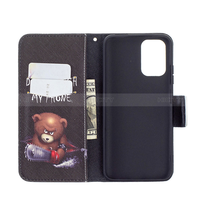 Custodia Portafoglio In Pelle Fantasia Modello Cover con Supporto B01F per Xiaomi Redmi Note 10 4G