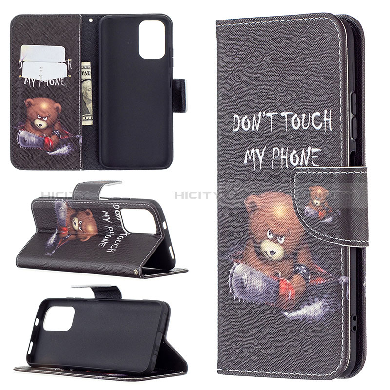 Custodia Portafoglio In Pelle Fantasia Modello Cover con Supporto B01F per Xiaomi Redmi Note 10S 4G