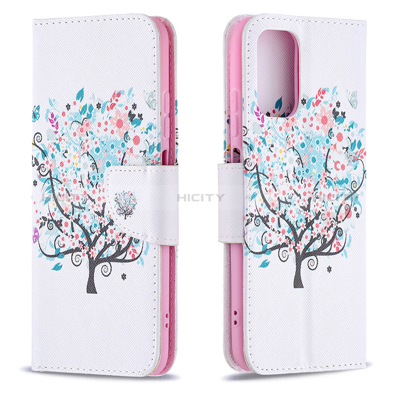 Custodia Portafoglio In Pelle Fantasia Modello Cover con Supporto B01F per Xiaomi Redmi Note 10S 4G Bianco