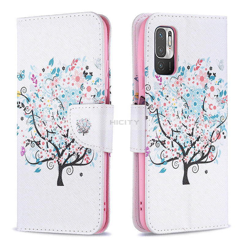 Custodia Portafoglio In Pelle Fantasia Modello Cover con Supporto B01F per Xiaomi Redmi Note 10T 5G