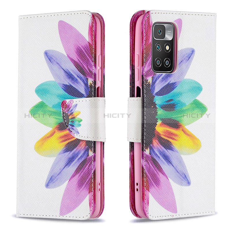 Custodia Portafoglio In Pelle Fantasia Modello Cover con Supporto B01F per Xiaomi Redmi Note 11 4G (2021) Multicolore