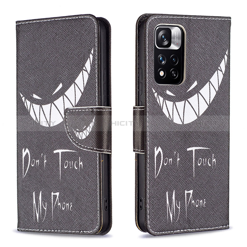 Custodia Portafoglio In Pelle Fantasia Modello Cover con Supporto B01F per Xiaomi Redmi Note 11 Pro+ Plus 5G