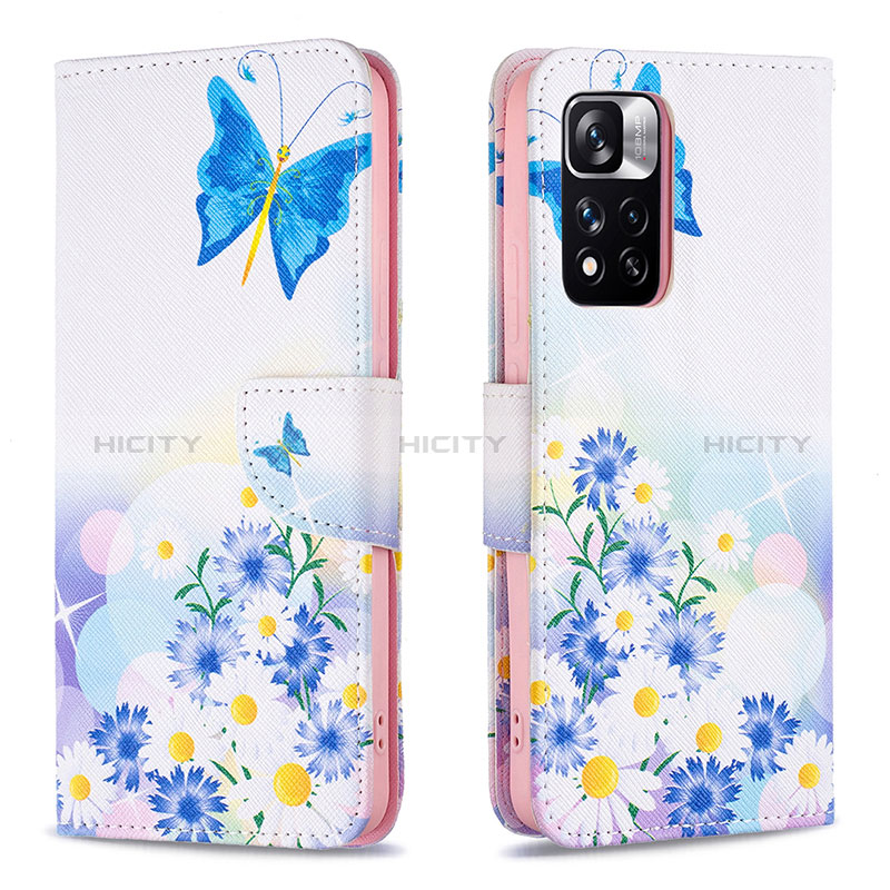 Custodia Portafoglio In Pelle Fantasia Modello Cover con Supporto B01F per Xiaomi Redmi Note 11 Pro+ Plus 5G