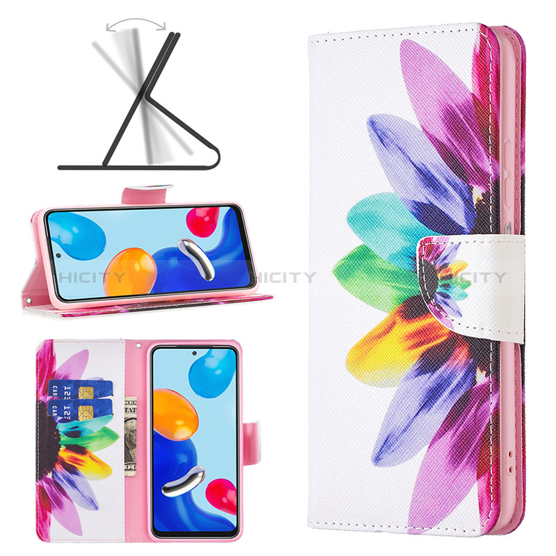 Custodia Portafoglio In Pelle Fantasia Modello Cover con Supporto B01F per Xiaomi Redmi Note 11S 4G