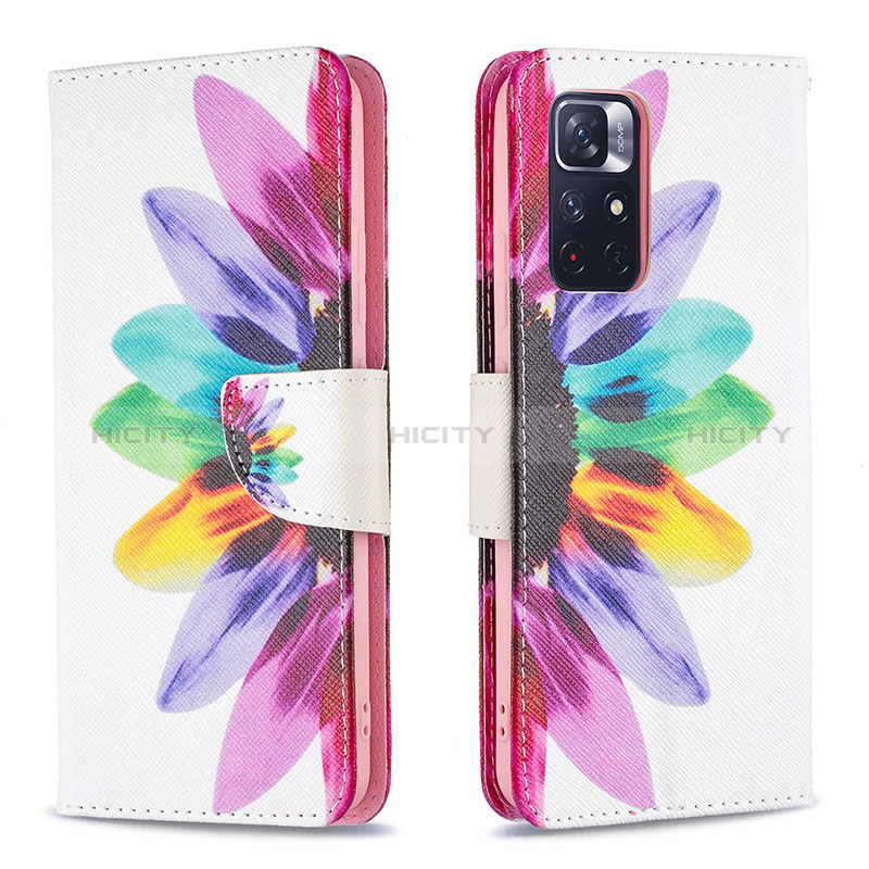 Custodia Portafoglio In Pelle Fantasia Modello Cover con Supporto B01F per Xiaomi Redmi Note 11S 5G