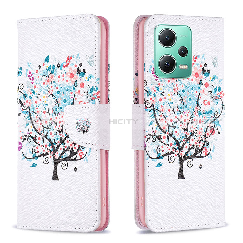 Custodia Portafoglio In Pelle Fantasia Modello Cover con Supporto B01F per Xiaomi Redmi Note 12 5G