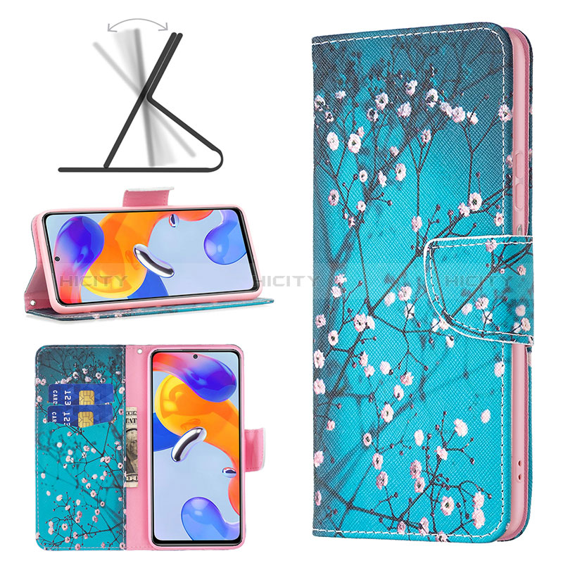 Custodia Portafoglio In Pelle Fantasia Modello Cover con Supporto B01F per Xiaomi Redmi Note 12 Pro 4G