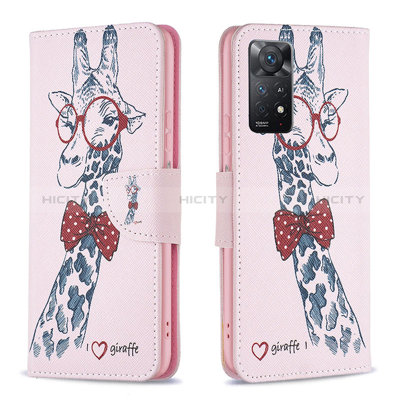 Custodia Portafoglio In Pelle Fantasia Modello Cover con Supporto B01F per Xiaomi Redmi Note 12 Pro 4G