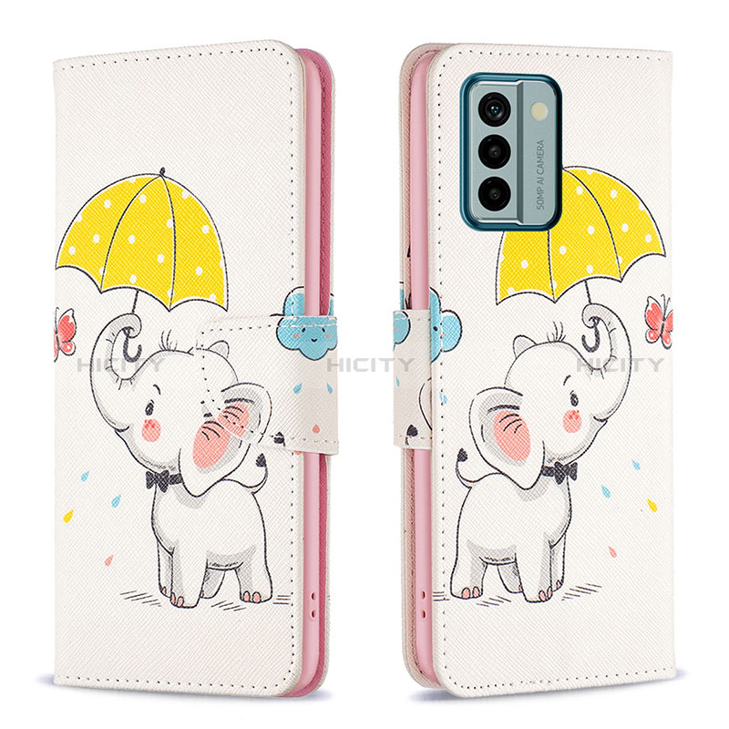 Custodia Portafoglio In Pelle Fantasia Modello Cover con Supporto B03F per Nokia G22