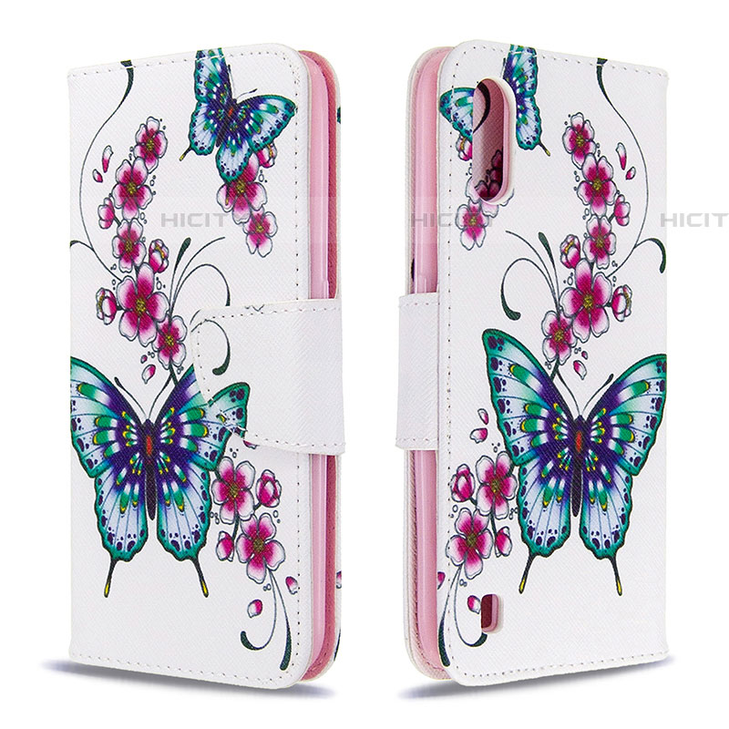 Custodia Portafoglio In Pelle Fantasia Modello Cover con Supporto B03F per Samsung Galaxy A01 SM-A015 Colorato