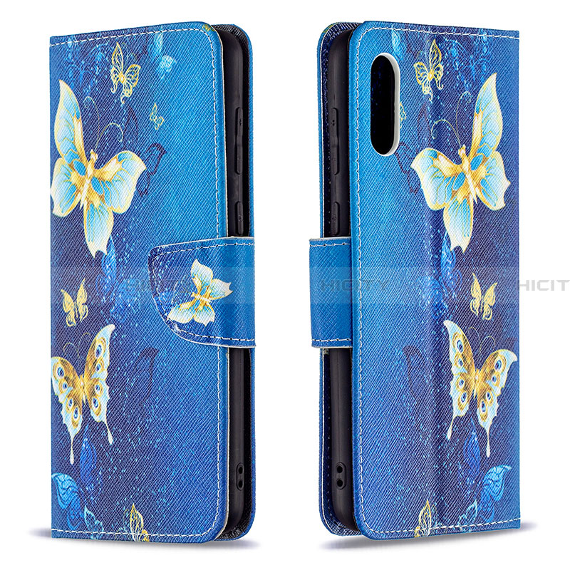 Custodia Portafoglio In Pelle Fantasia Modello Cover con Supporto B03F per Samsung Galaxy A02