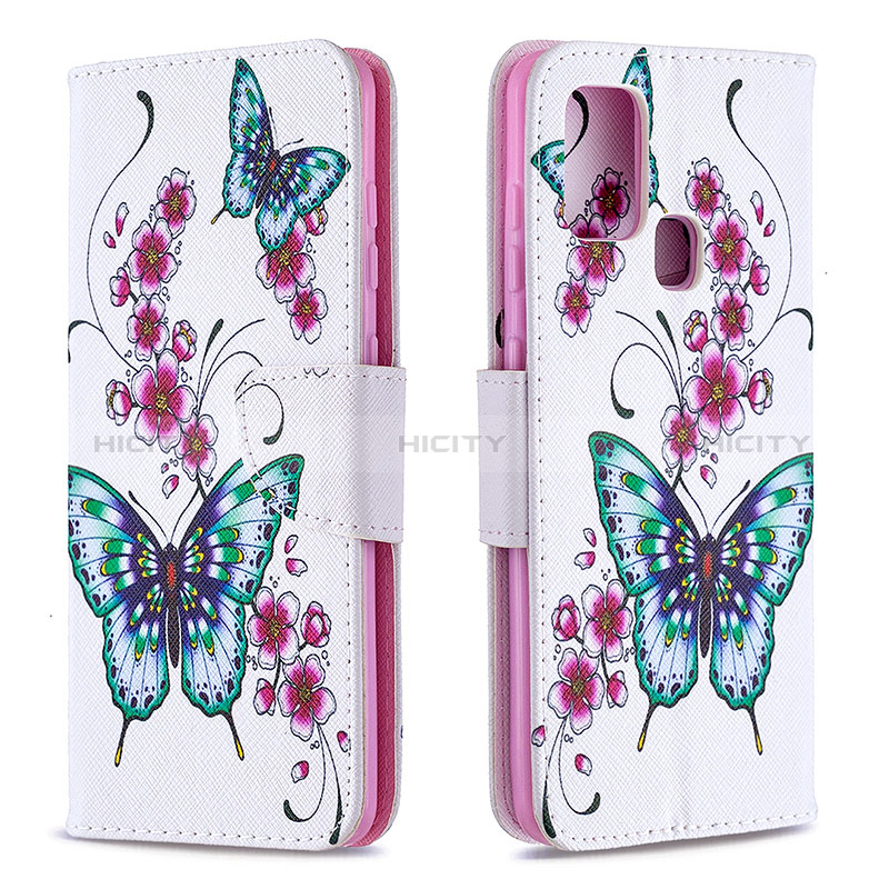 Custodia Portafoglio In Pelle Fantasia Modello Cover con Supporto B03F per Samsung Galaxy A21s