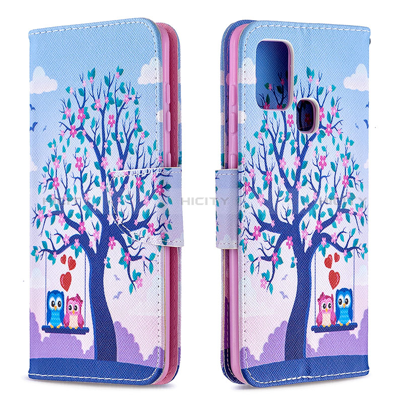 Custodia Portafoglio In Pelle Fantasia Modello Cover con Supporto B03F per Samsung Galaxy A21s