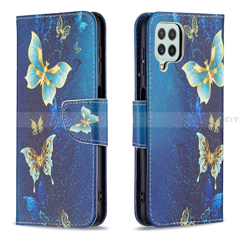 Custodia Portafoglio In Pelle Fantasia Modello Cover con Supporto B03F per Samsung Galaxy A22 4G