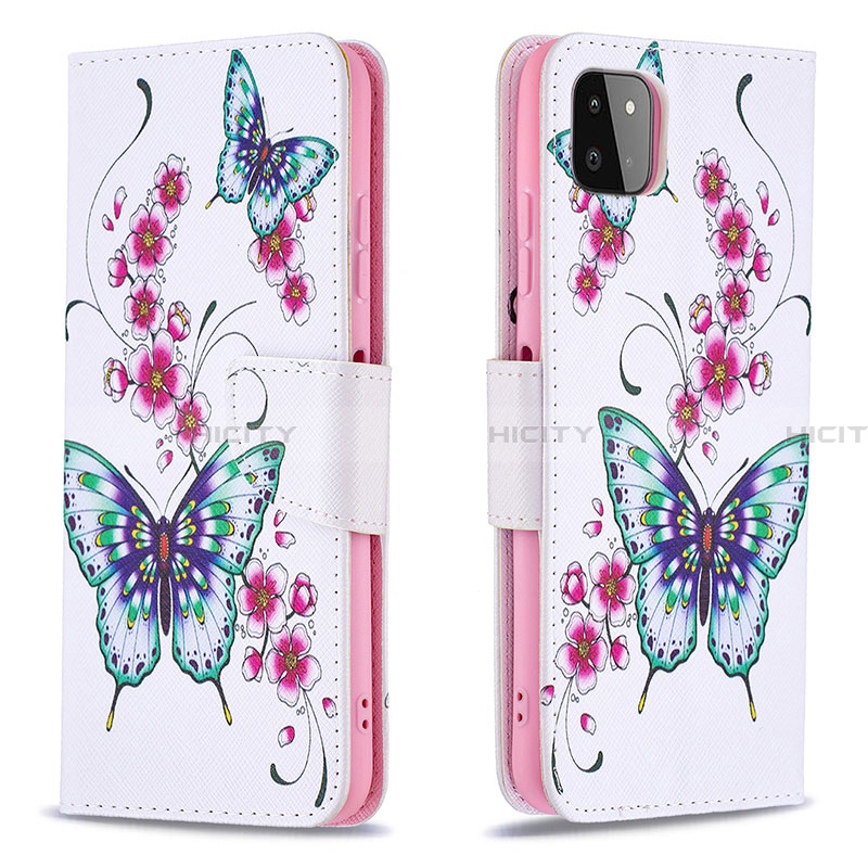 Custodia Portafoglio In Pelle Fantasia Modello Cover con Supporto B03F per Samsung Galaxy A22 5G